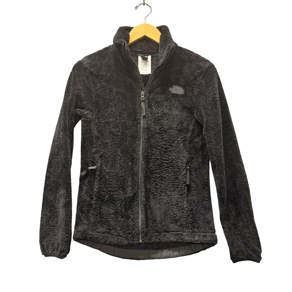 The North‎ Face Fleece Jacket Women XS Osito Black Full Zip High Pile Soft